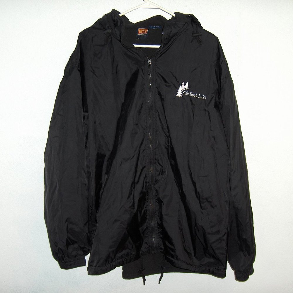 Windbreaker, Lined, Hooded Size XL, Measures 52"C